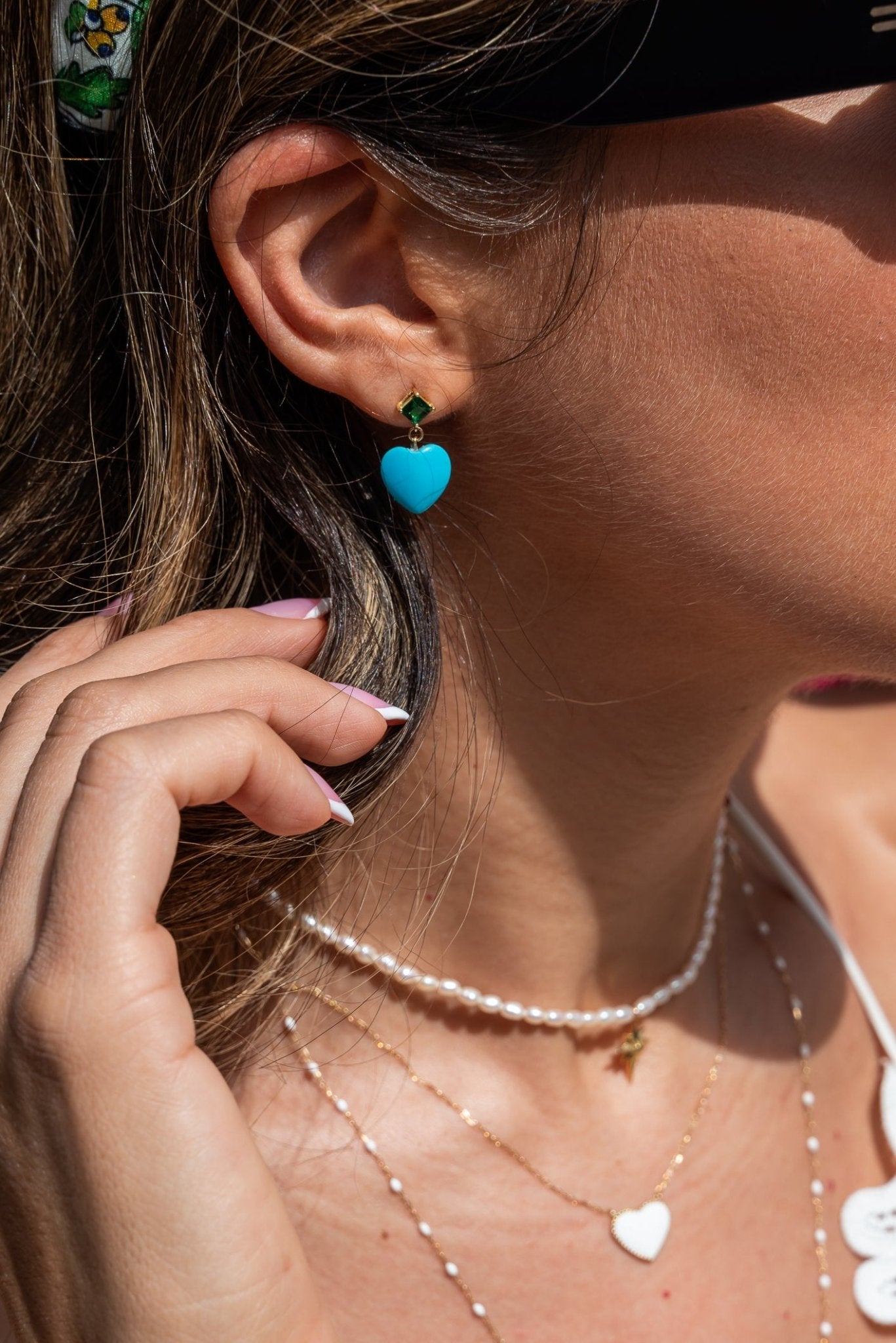 The Heart Turquoise Single Earring - Oria.jewelry