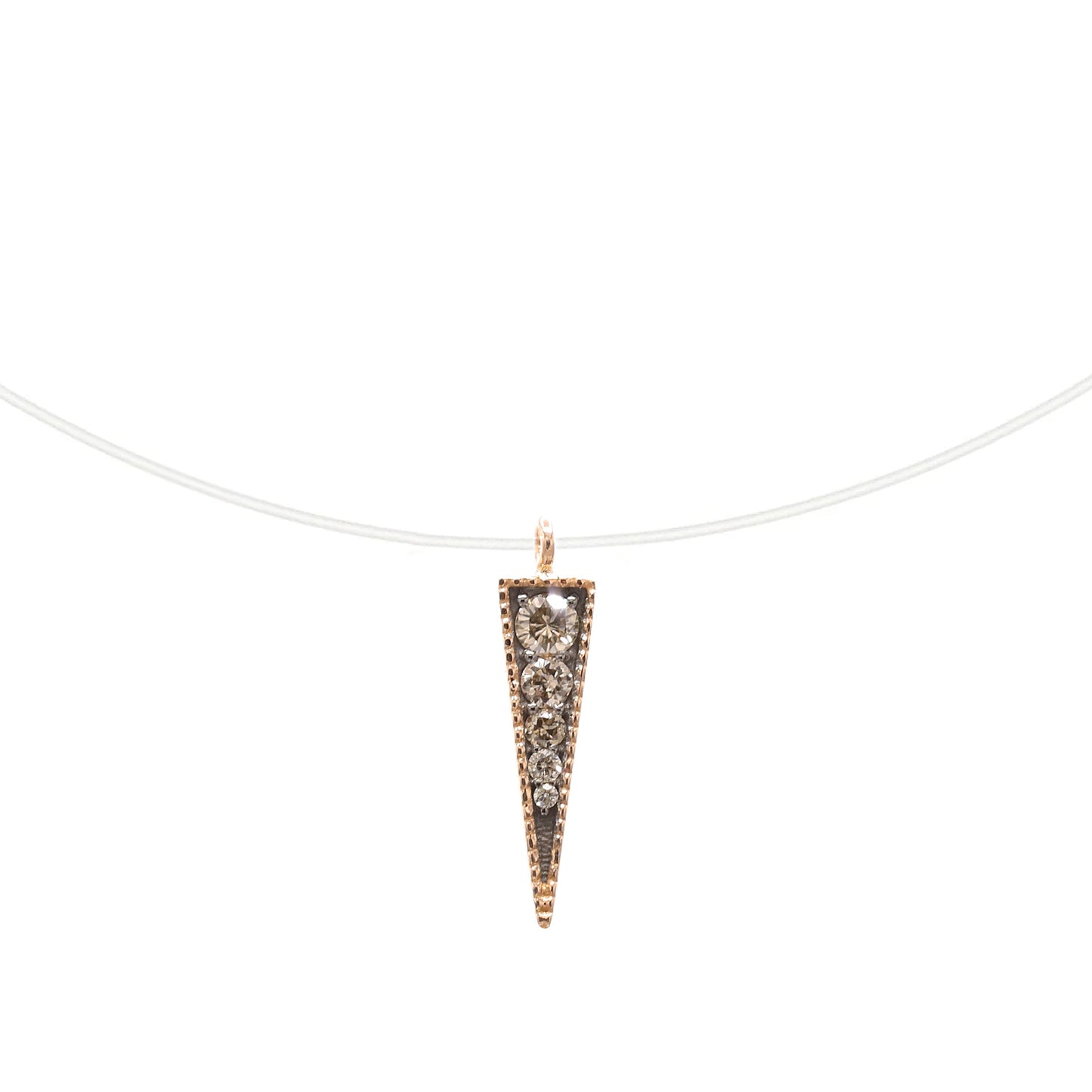 Load image into Gallery viewer, Fishing Line Choker with a Triangle - Oria.jewelry
