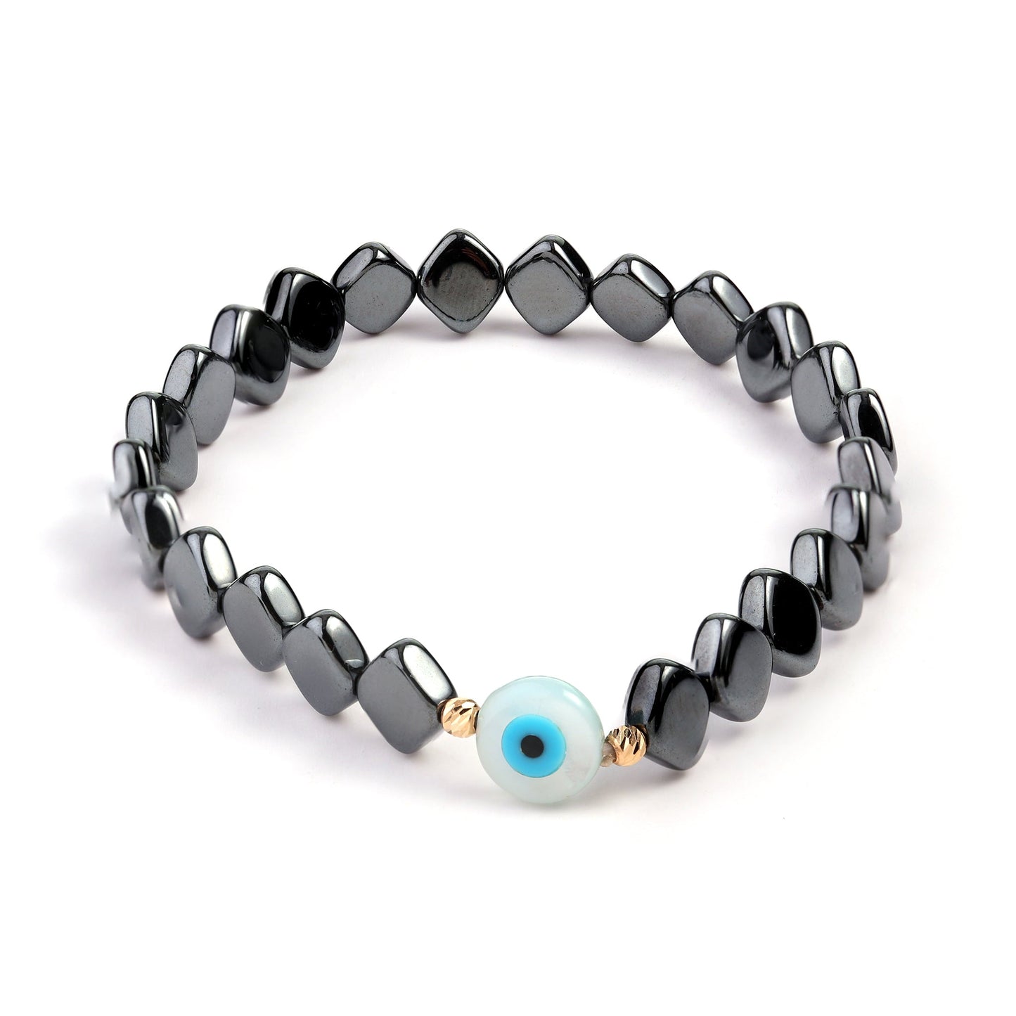 The eye of protection beaded bracelet diamond shape - Oria.jewelry