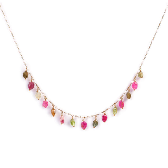 The Falling pink tourmaline - Oria.jewelry