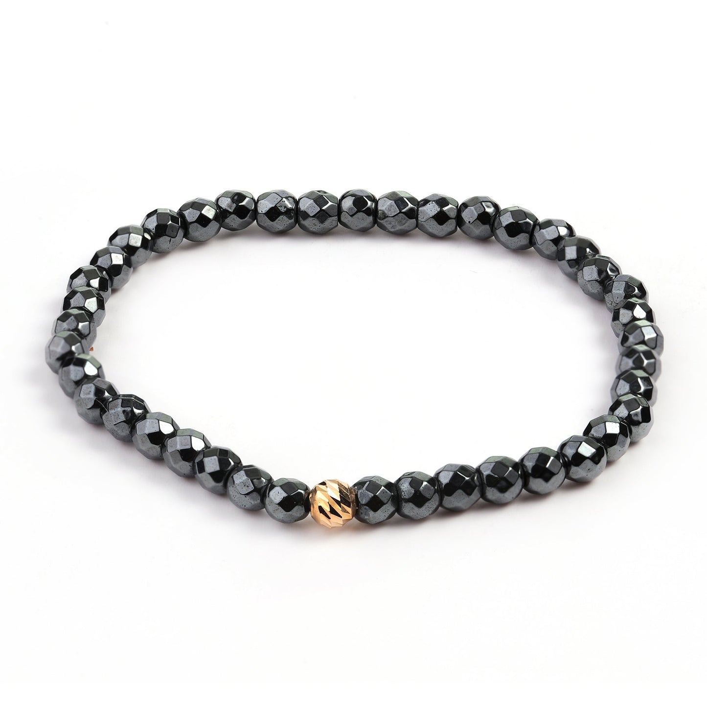 The Hematite Elastic Bracelet - Oria.jewelry