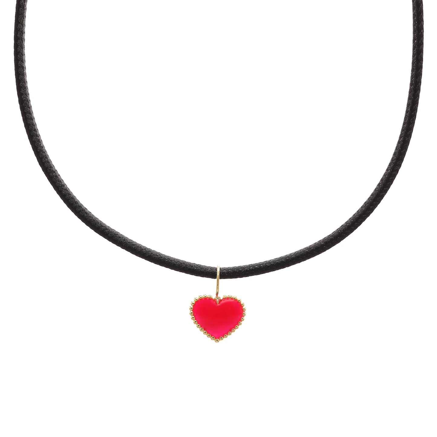 The Magnetic Choker With Red Heart - Oria.jewelry