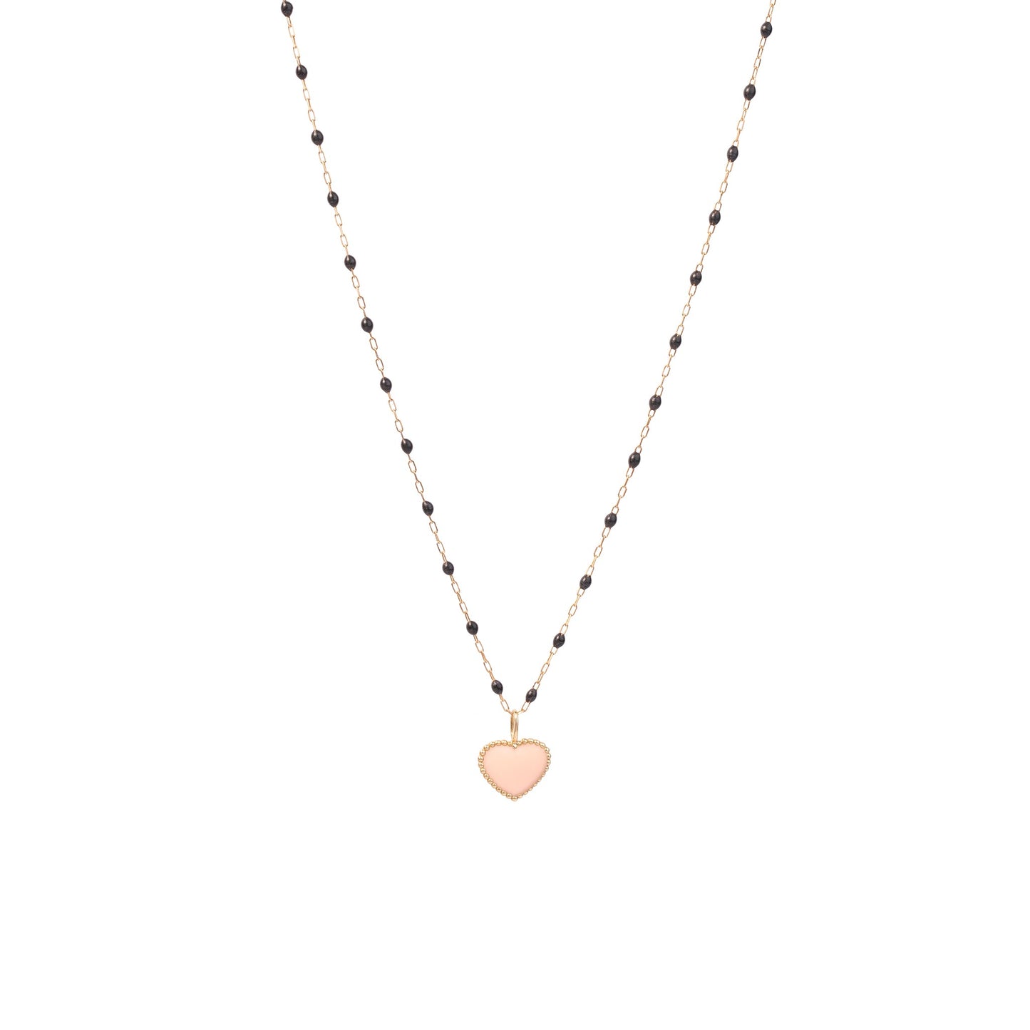 The Pink Enamel heart necklace - Oria.jewelry