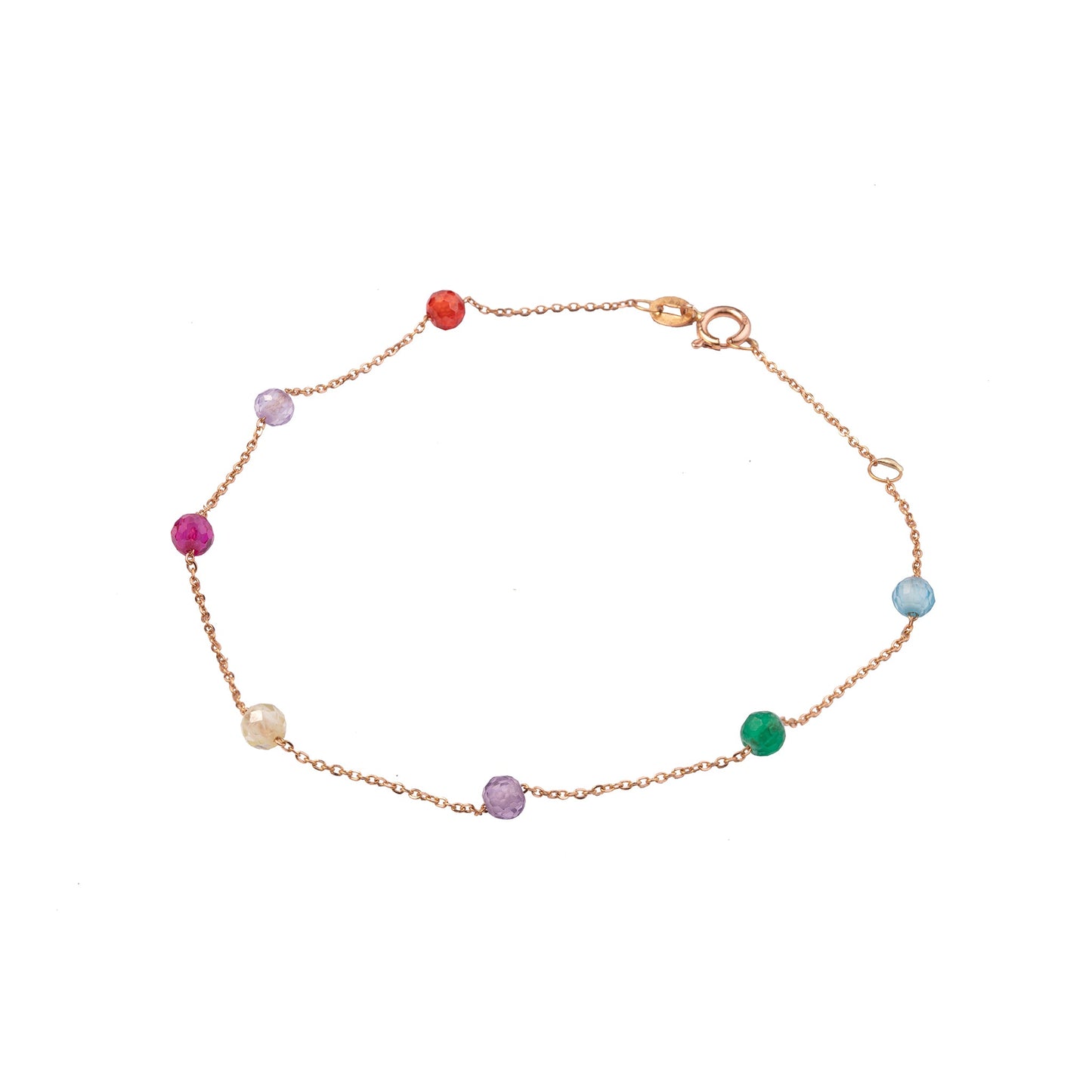 The rainbow anklet - Oria.jewelry